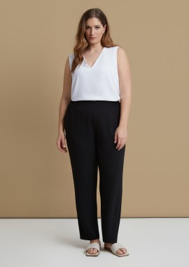 MAT FASHION - Tapered παντελόνι κρεπ airwashed