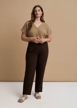 MAT FASHION - Tapered παντελόνι κρεπ airwashed