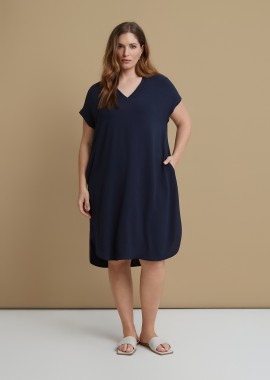 MAT FASHION - Φόρεμα κρεπ airwashed V