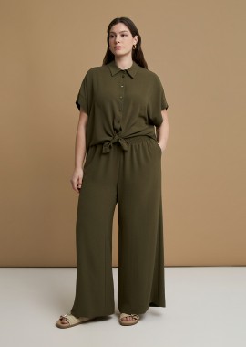 MAT FASHION - Παντελόνα κρεπ airwashed