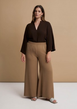 MAT FASHION - Παντελόνα κρεπ airwashed
