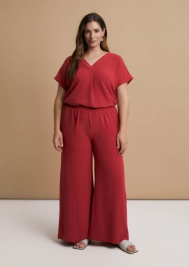 MAT FASHION - Παντελόνα κρεπ airwashed