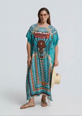 MAT FASHION - Καφτάνι βισκόζη ethnic print