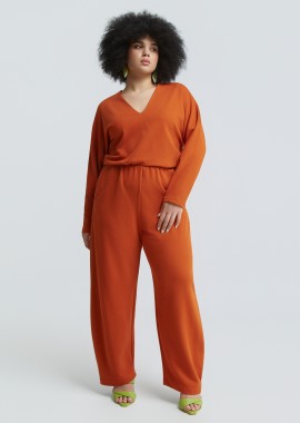 MAT FASHION - Παντελόνι φούτερ barrel με τσέπες