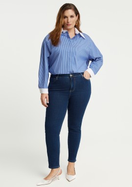 MAT FASHION - Τζιν μπλε σε slim γραμμή