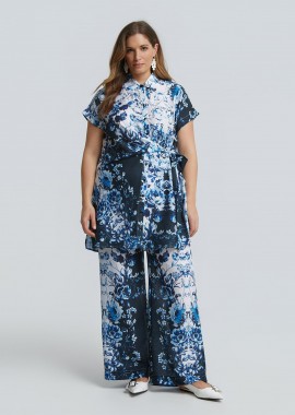 MAT FASHION - Παντελόνα με floral μοτίβο