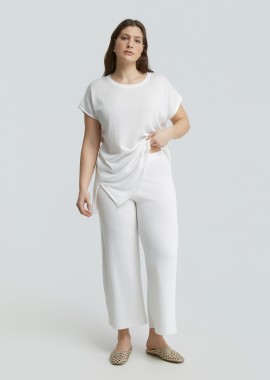 MAT FASHION - Πλεκτό cropped παντελόνι