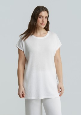 MAT FASHION - Πλεκτό longline τοπ με lurex