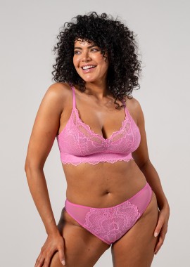 UNDERSTATEMENT - Σουτιέν support με δαντέλα Candy Pink