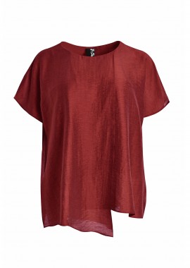 MAT FASHION - Λινή μπλούζα με layered σχέδιο