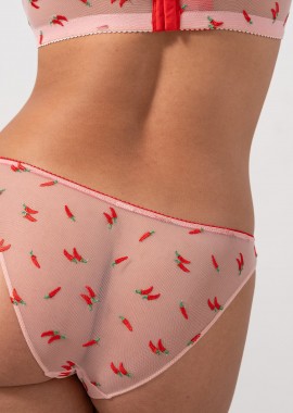 UNDERSTATEMENT - Σλιπ Διχτυωτό Powder Pink/Fiery Red