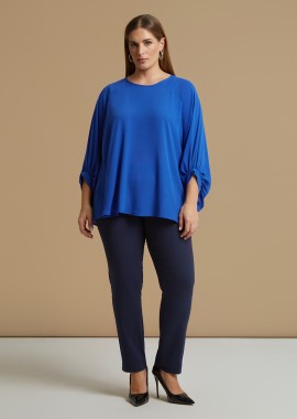 MAT FASHION - Μπλούζα κρεπ με balloon μανίκια
