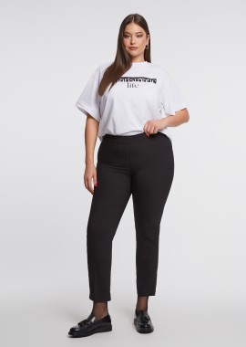 MAT FASHION - Basic βαμβακερό slim παντελόνι