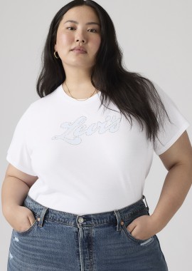 LEVI'S - The Perfect Tee Rhinestone Sporty Bright White
