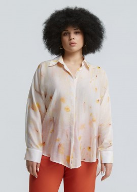 MAT FASHION - Βαμβακερό artistic-print πουκάμισο