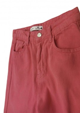 SOU - Γυναικείο Denim ροζ παντελόνι