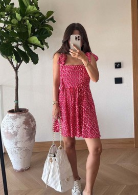 SOU - Irina γυναικείο πουα φόρεμα μίνι κόκκινο