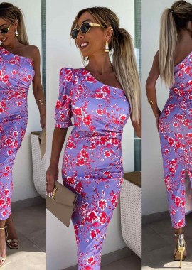 Amelie's - Φόρεμα Spring Flower Λιλά