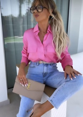 Amelie's - Πουκάμισο Σατινέ Pam Φουξ