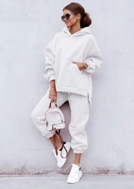 Amelie's - Σετ Φούτερ Μπλούζα Παντελόνι Gia Λευκό