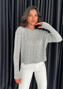 Amelie's - Μπλούζα Strasy Γκρι