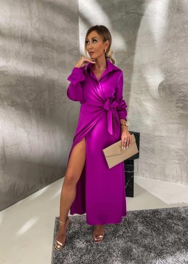 Amelie's - Σατινέ Φόρεμα Julia Magenta