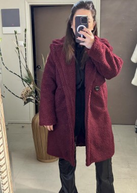 Amelie's - Πανωφόρι TeddyLove Burgundy