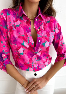 Amelie's - Πουκάμισο Εμπριμέ Φουξ