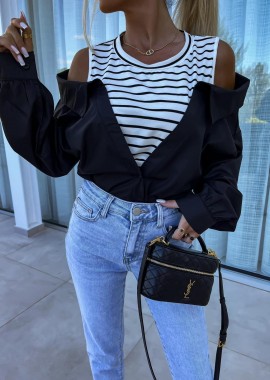 Amelie's - Πουκάμισο Μπλούζα Admi Μαύρο