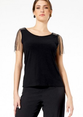 Anna Raxevsky - ΜΑΥΡΟ ΑΜΑΝΙΚΟ ΤΟΠ ΜΕ ΣΤΡΑΣ