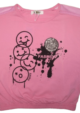 FRENZY STYLE - FRENZY ΠΑΙΔΙΚΟ ΒΑΜΒΑΚΕΡΟ T-SHIRT 1855 – ροζ ΡΟΖ