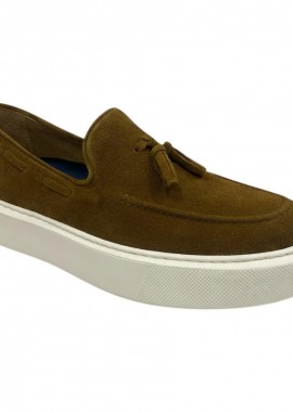Robinson - Robinson Ανδρικά Παπούτσια Μοκασίνια LOAFERS 69655 Ταμπά Καστόρι Δέρμα