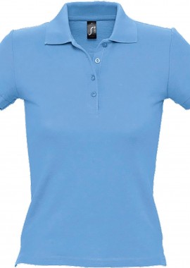 - Γυναικείο πόλο πικέ People SOLS 11310 Sky Blue Pique