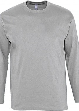 - Μακρυμάνικο T-Shirt Monarch SOLS 11420 Grey Melange