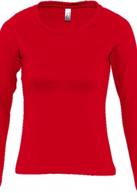 - Γυναικειο μακρυμάνικο T-shirt Majestic SOLS 11425 Red