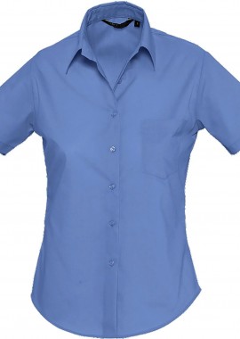 - Γυναικείο κοντομάνικο πουκάμισο Escape SOLS 16070 Medium Blue