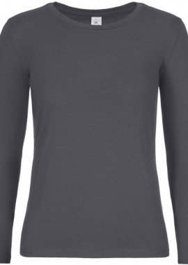 - Γυναικείο μακρυμάνικο T- Shirt B & C TW08T Dark Grey
