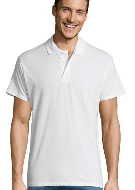 - Ανδρικό πόλο πικέ Summer II SOLS 11342 White