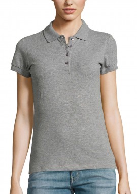 - Γυναικείο πόλο πικέ Passion SOLS 11338 Grey Melange