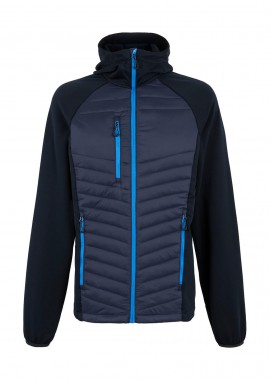 - Men’s Navigate Hybrid Hooded Jacket Regatta Professional TRA549 Navy/French Blue