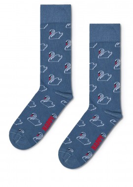 Happy Socks - Κάλτσες γυναικείες Happy Socks Μπλε P003597 Swan Natural Dye Sock 100