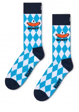 Happy Socks - Κάλτσες ανδρικές Happy Socks Γαλάζιο P004093 I Wurst Sock 100