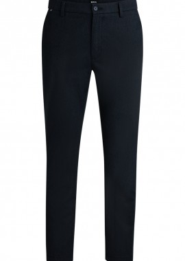 BOSS - ΑΝΔΡΙΚΟ CHINO ΠΑΝΤΕΛΟΝΙ H-KANE KANONIKH ΓΡΑΜΗ ΣΚΟΥΡΟ ΜΠΛΕ