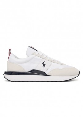 POLO RALPH LAUREN - ΑΝΔΡΙΚΑ ΠΑΠΟΥΤΣΙΑ POLO RALPH LAUREN TRN 89 SNEAKERS ΔΕΡΜΑ ΛΕΥΚΟ/ΜΠΛΕ
