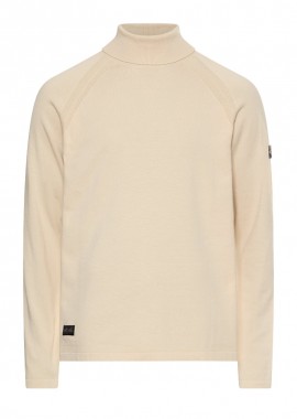 CAMEL ACTIVE - ΑΝΔΡΙΚΟ ΠΛΕΚΤΟ PULLOVER CAMEL ACTIVE ROLLNECK ΚΑΝΟΝΙΚΗ ΓΡΑΜΜΗ ΕΚΡΟΥ