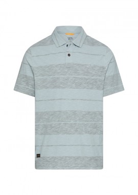 CAMEL ACTIVE - ΑΝΔΡΙΚΗ POLO ΜΠΛΟΥΖΑ CAMEL ACTIVE ΚΟΝΤΟΜΑΝΙΚΗ JERSEY ΡΙΓΕ ΣΚΟΥΡΟ ΜΠΛΕ