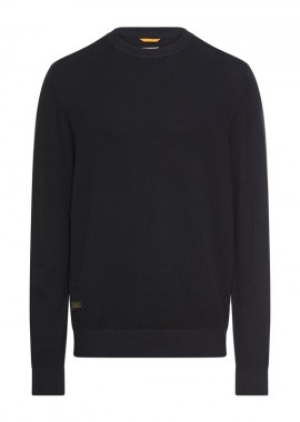 CAMEL ACTIVE - ΑΝΔΡΙΚΟ ΠΛΕΚΤΟ ΠΟΥΛΟΒΕΡ CAMEL ACTIVE ΣΤΡΟΓΓΥΛΗ ΛΑΙΜΟΚΟΨΗ ΣΚΟΥΡΟ ΜΠΛΕ