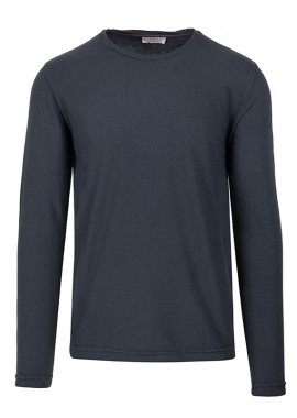 CROSSLEY - ΑΝΔΡΙΚΟ ΜΑΚΡΥΜΑΝΙΚΟ T-SHIRT STROT ΚΑΝΟΝΙΚΗ ΓΡΑΜΜΗ ΜΠΛΕ