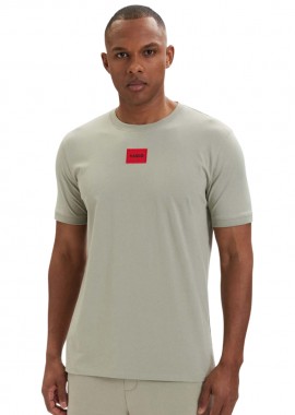 HUGO - ΑΝΔΡΙΚΟ T-SHIRT HUGO DIRAGOLINO212 ΚΟΝΤΟΜΑΝΙΚΟ ΑΝΟΙΧΤΟ ΠΡΑΣΙΝΟ
