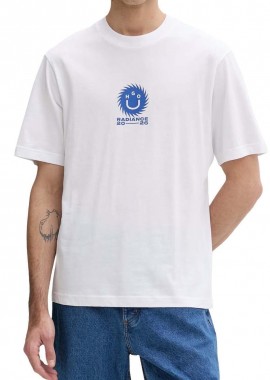 HUGO - ΑΝΔΡΙΚΟ T-SHIRT HUGO NUNARIX ΚΟΝΤΟΜΑΝΙΚΟ ΛΕΥΚΟ